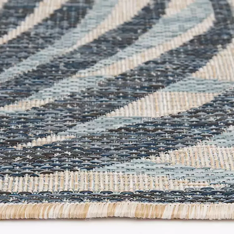 Kirklands Home Palm Fronds Lava Indoor/Outdoor Area Rug, 5x7 Blue Discount