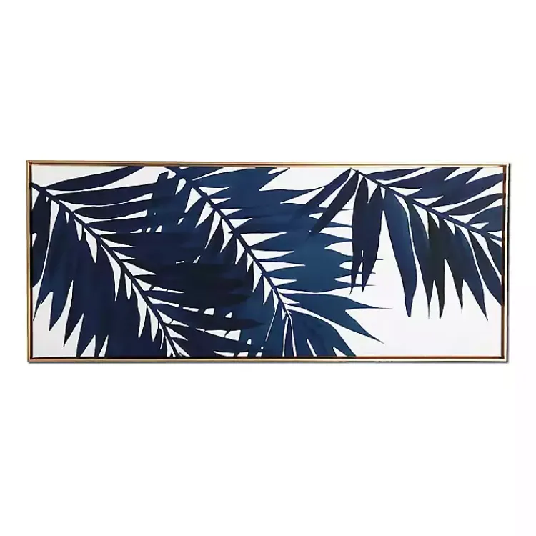 Kirklands Home Blue Palms Framed Canvas Art Print Sale