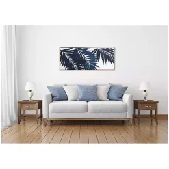 Kirklands Home Blue Palms Framed Canvas Art Print Sale