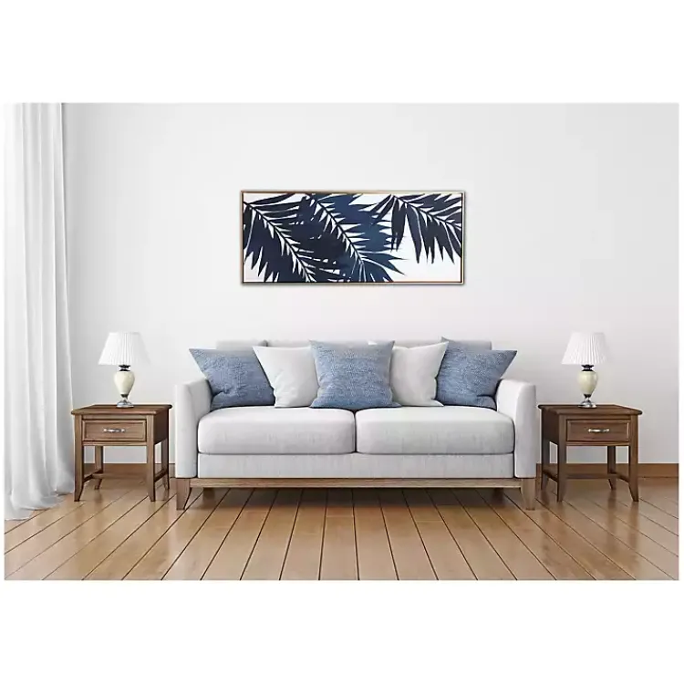 Kirklands Home Blue Palms Framed Canvas Art Print Sale