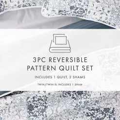 Kirklands Home Blue Patchwork Reversible 2-pc. Twin Quilt Set Discount