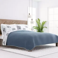 Kirklands Home Blue Patchwork Reversible 3-pc. King Quilt Set Sale