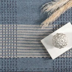 Kirklands Home Plaid Emily Henderson x RugsUSA Runner, 2x8 Blue Hot