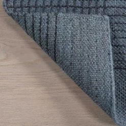 Kirklands Home Plaid Emily Henderson x RugsUSA Rug, 8x10 Blue Clearance