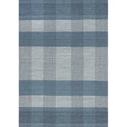 Kirklands Home Plaid Emily Henderson x RugsUSA Area Rug, 6x9 Blue Hot