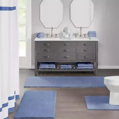 Kirklands Home Plush Microfiber Bath Mat, 20x30 Blue Online