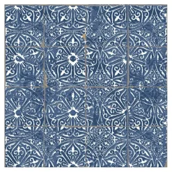 Kirklands Home Provincial Tiles Peel & Stick Wallpaper Blue