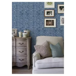 Kirklands Home Provincial Tiles Peel & Stick Wallpaper Blue