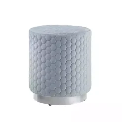 Kirklands Home Blue Quilted Honeycomb Ottoman Online