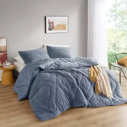 Kirklands Home Quilted Teddy 3-pc. Full/Queen Comforter Set Blue Online