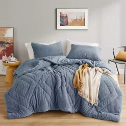 Kirklands Home Quilted Teddy 3-pc. Full/Queen Comforter Set Blue Online