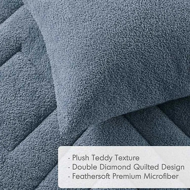 Kirklands Home Quilted Teddy 3-pc. King Comforter Set Blue Online