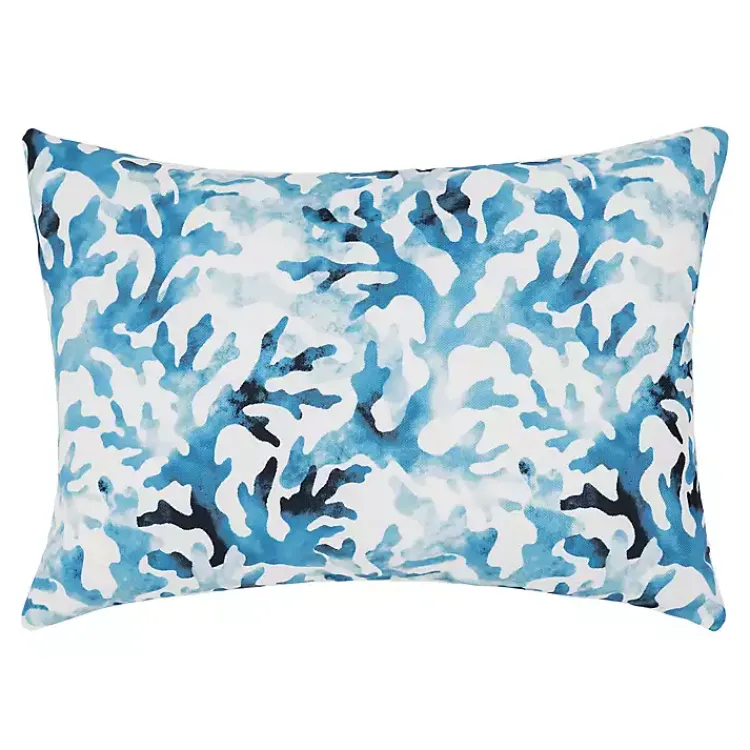 Kirklands Home Blue Reef Indoor/Outdoor Lumbar Pillow Outlet