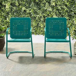 Kirklands Home Retro Basket Weave Chairs, Set of 2 Blue Best