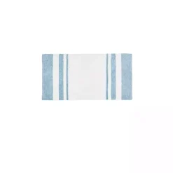 Kirklands Home Blue Reversible Stripe Trim Bath Mat, 45 in. Best