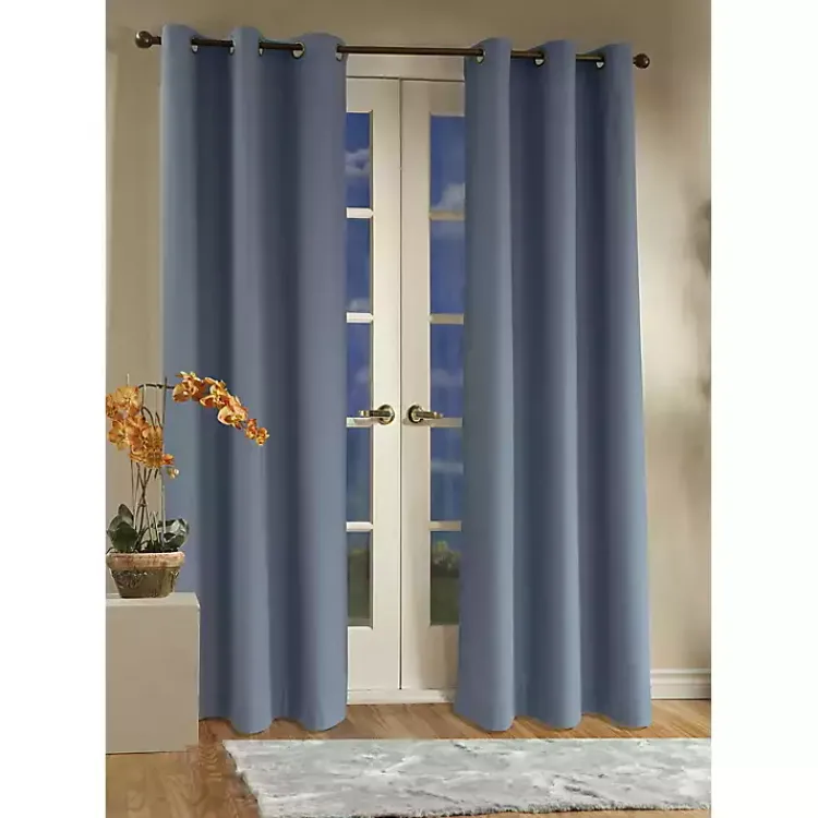 Kirklands Home Room Darkening Curtain Panel Set, 72 in. Blue