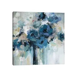 Kirklands Home Rose Splash Canvas Art Print Blue Hot