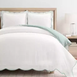 Kirklands Home Blue Scallop Edge 3-pc. King Duvet Cover Set Discount