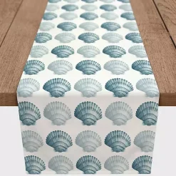 Kirklands Home Blue Scallop Seashells Table Runner, 90 in. Best