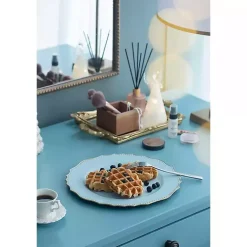 Kirklands Home Scalloped Beaded Rim Chargers, Set of 4 Blue
