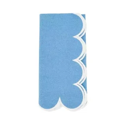 Kirklands Home Scalloped Edge Napkins, Set of 4 Blue
