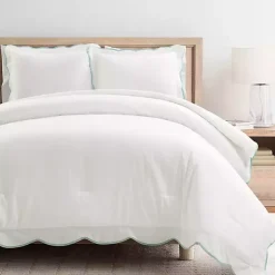 Kirklands Home Blue Scalloped Edge 3-pc. Full/Queen Comforter Set