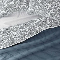 Kirklands Home Blue Scalloped Reversible 3-pc. Queen Quilt Set Hot