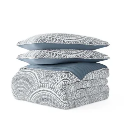 Kirklands Home Blue Scalloped Reversible 3-pc. King Quilt Set Best