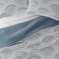 Kirklands Home Blue Scalloped Reversible 3-pc. King Quilt Set Best