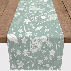 Kirklands Home Blue Scandinavian Bunny Table Runner, 90 in. Best