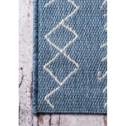 Kirklands Home Blue Serna Tribal Outdoor Area Rug, 5x8 Best