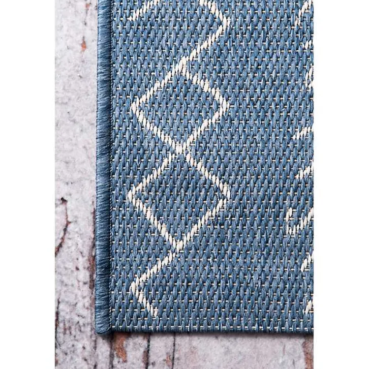Kirklands Home Blue Serna Tribal Outdoor Area Rug, 8x11 Online