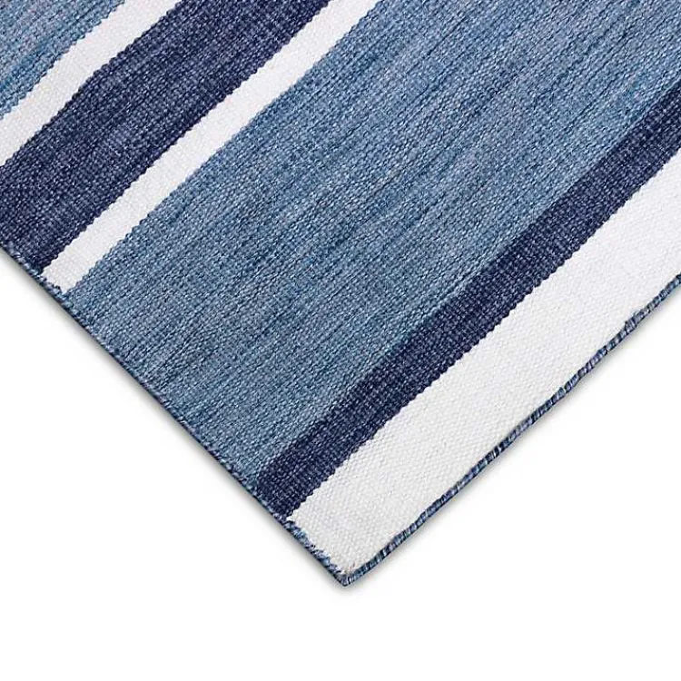 Kirklands Home Blue Shades Striped Indoor/Outdoor Area Rug, 5x7 Hot