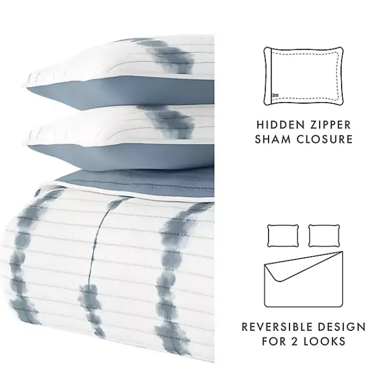 Kirklands Home Blue Shibori Reversible 2-pc. Twin Quilt Set Clearance