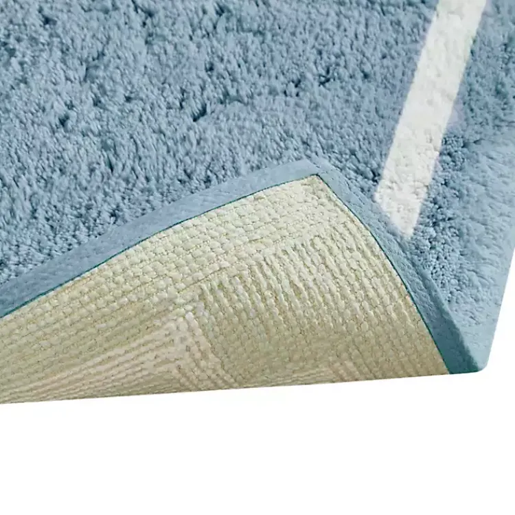 Kirklands Home Blue Simple Trim Cotton Tufted Bath Mat, 30 in. Sale
