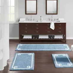 Kirklands Home Blue Simple Trim Cotton Tufted Bath Mat, 30 in. Sale