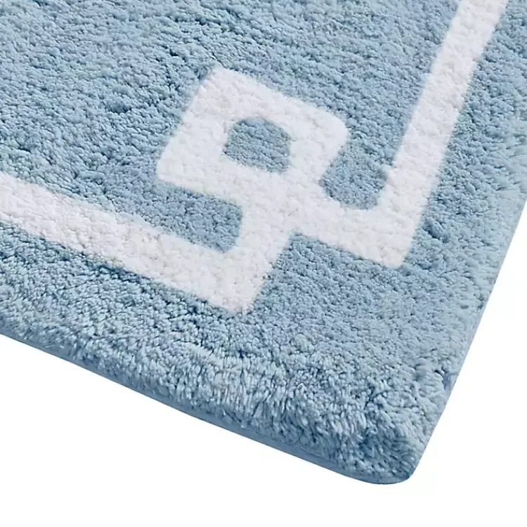 Kirklands Home Simple Trim Cotton Tufted Bath Mat, 40 in. Blue Online