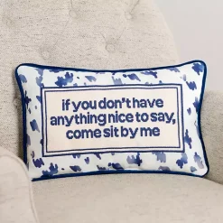 Pillows>Kirklands Home Blue Sit By Me Lumbar Pillow
