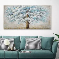 Kirklands Home Blue Solitude Framed Canvas Art Print Outlet
