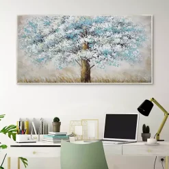 Kirklands Home Blue Solitude Framed Canvas Art Print Outlet