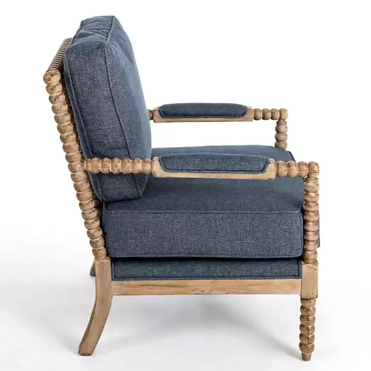 Kirklands Home Spencer Spindle Armchair Blue Clearance