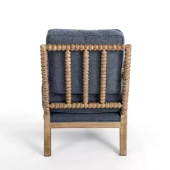 Kirklands Home Spencer Spindle Armchair Blue Clearance