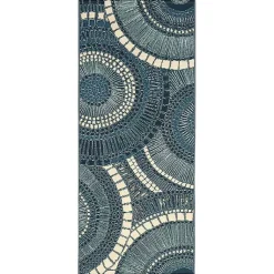 Kirklands Home Spheres Indoor/Outdoor Runner, 1x4 Blue Clearance