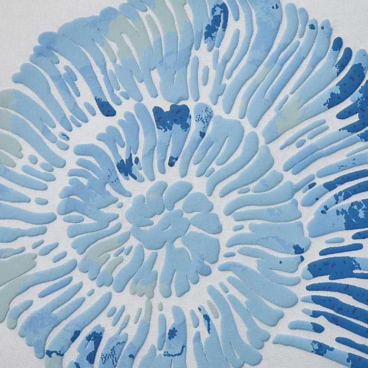 Pillows>Kirklands Home Blue Spiral Seashell Throw Pillow