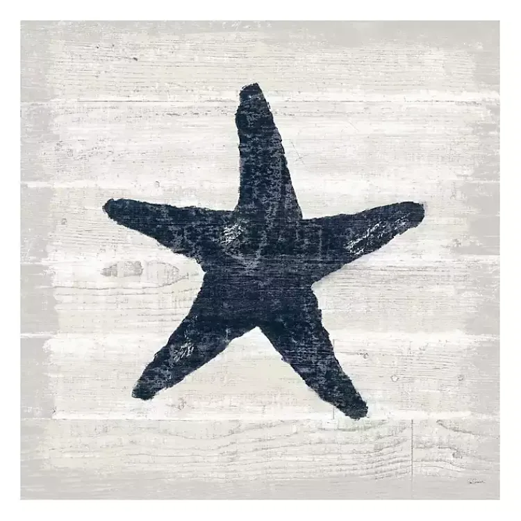 Kirklands Home Blue Starfish Driftwood Canvas Art Print White Online