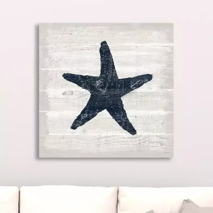 Kirklands Home Blue Starfish Driftwood Canvas Art Print White Online