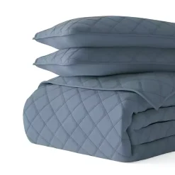 Kirklands Home Stitched Diamond 2-pc. Twin Quilt Set Blue Discount