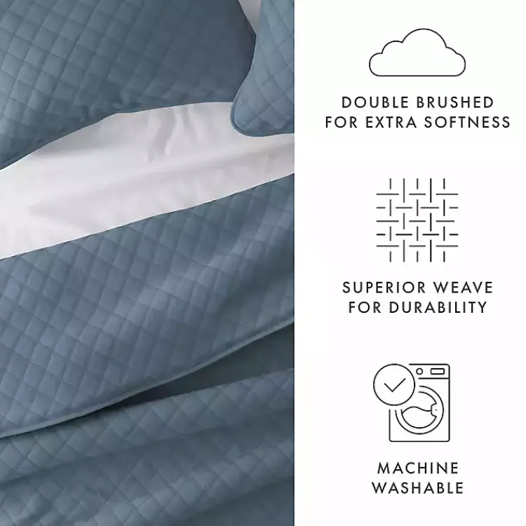 Kirklands Home Stitched Diamond 2-pc. Twin Quilt Set Blue Discount