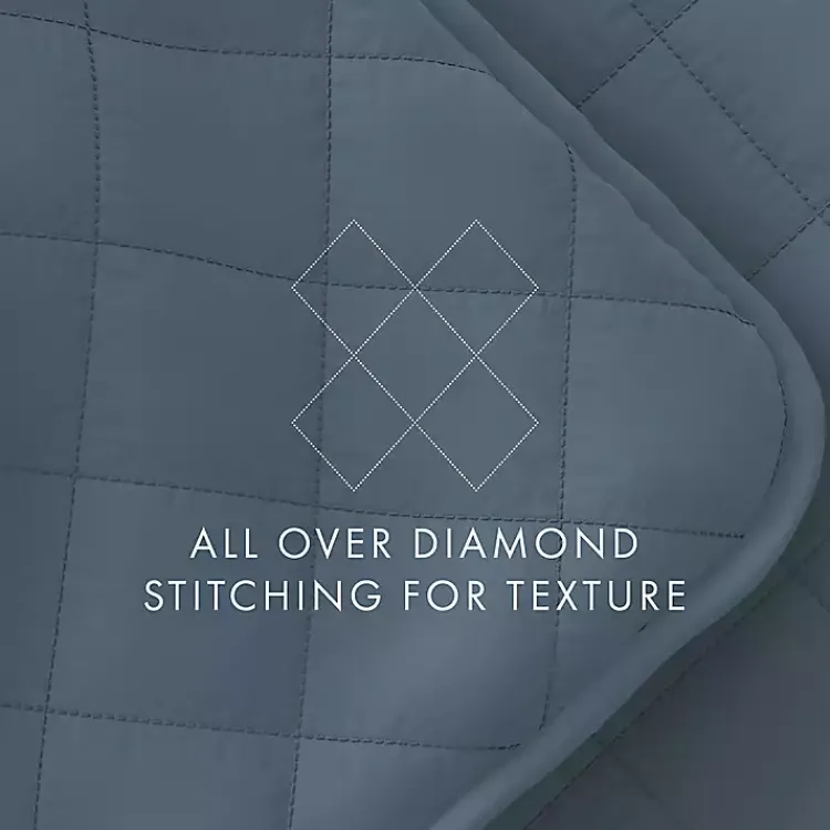 Kirklands Home Stitched Diamond 2-pc. Twin Quilt Set Blue Discount