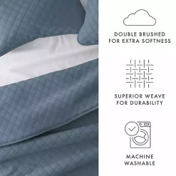 Kirklands Home Stitched Diamond 3-pc. King Quilt Set Blue Online